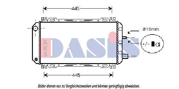 AKS DASIS Радиатор, охлаждение двигателя 090490N